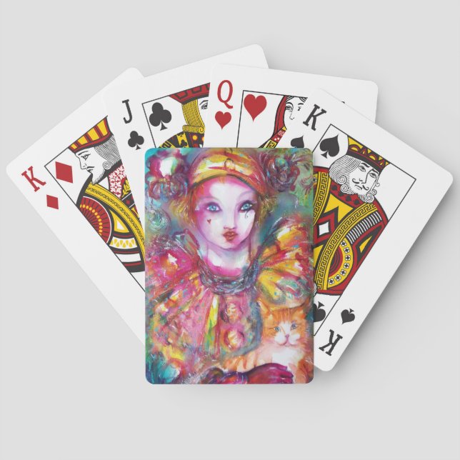 Jeu De Cartes PIERROT AVEC CHAT / Mascarade vénitienne Mascarade (dos)