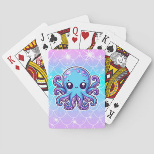 Jeu De Cartes Pieuvre bleue mignonne