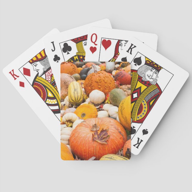 Jeu De Cartes Pile D'Citrouilles Et Squash (dos)