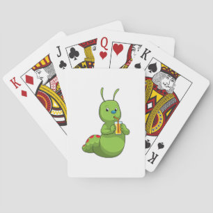 Jeu De Cartes Pilier avec verre de jus d'orange