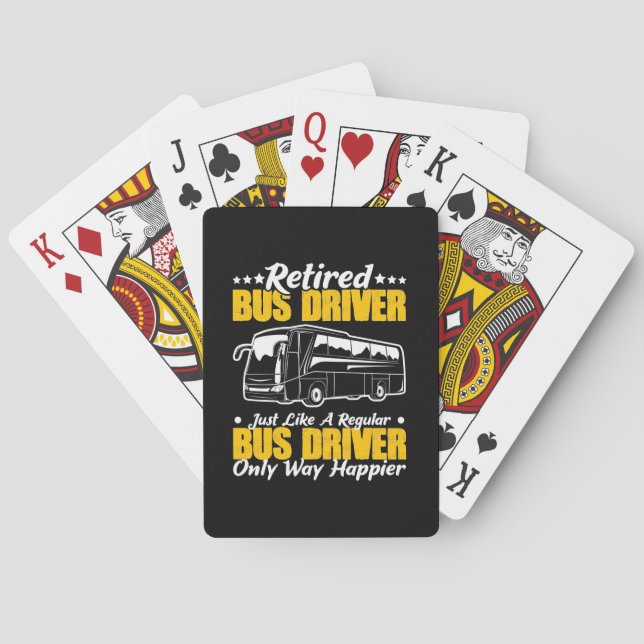Jeu De Cartes Pilote de bus retraité (dos)