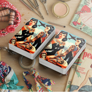 Jeu De Cartes Pin-up tatouée Old School