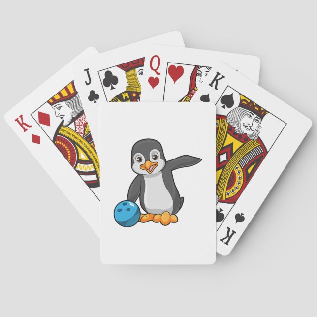 Jeu De Cartes Pingouin à Bowling avec Bowling (dos)