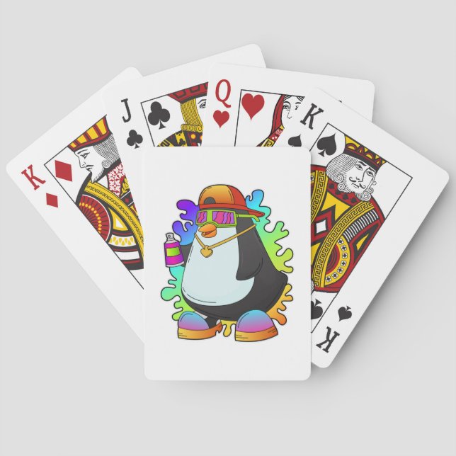 Jeu De Cartes Pingouin comme peintre avec Spray (dos)