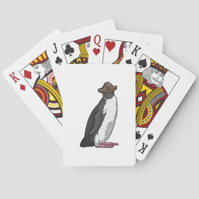 Jeu De Cartes Pingouin comme pirate avec Casquette (dos)