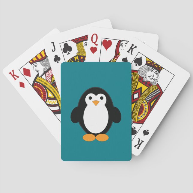 Jeu De Cartes Pingouin de caricature (dos)
