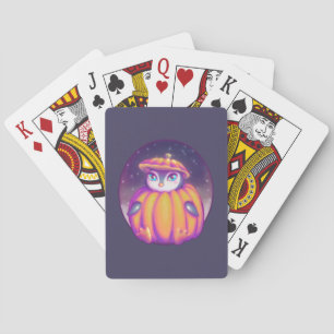 Jeu De Cartes Pingouin De Costume Citrouille Cute Dans Le Dessin
