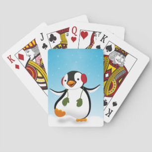 Jeu De Cartes Pingouin drôle mignon d'hiver