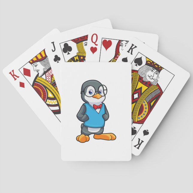 Jeu De Cartes Pingouin Nerd avec lunettes (dos)