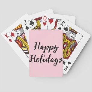 Jeu De Cartes Pink pastel joyaux vacances Noël stylet simple
