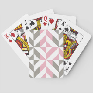Jeu De Cartes Pink Raspberry and Silver Geometric ZigZag