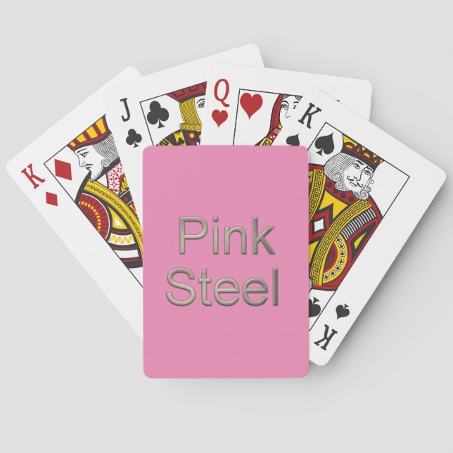 Jeu De Cartes Pink Steel rose Poker jouer aux cartes (dos)