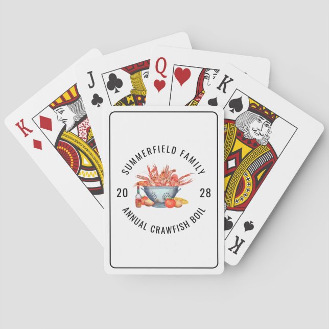 Jeu De Cartes Pique-nique de fruits de mer Réunion de famille Bo (dos)