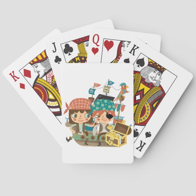Jeu De Cartes Pirates avec le trésor (dos)