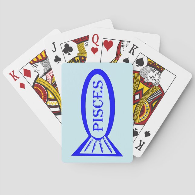 Jeu De Cartes Pisces Star Sign Poisson Plate-forme (dos)