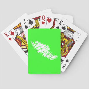 Jeu De Cartes Piste Logo Cartes de lecture Vert