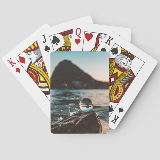 Jeu De Cartes Pittoresque Beach Art Ocean Images Photographie Co (dos)