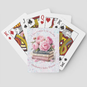 Jeu De Cartes Pivoines roses et livres Nouveau chapitre Fille Ba