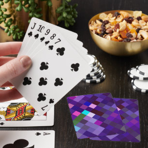 Jeu De Cartes Pixelated Pattern - Purple