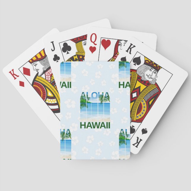 Jeu De Cartes Plage d'été de l'île d'Aloha Hawaii (dos)