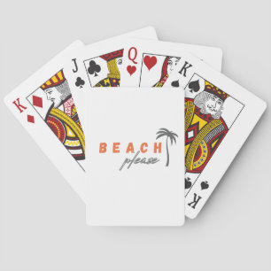Jeu De Cartes Plage s'il vous plaît. palm tree Classic Playing C