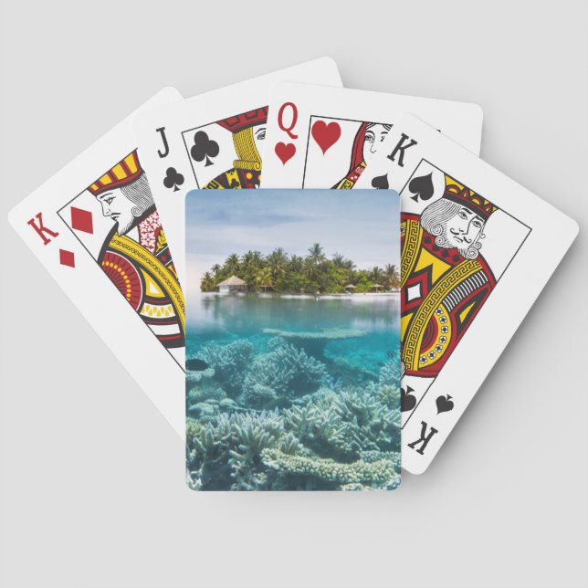 Jeu De Cartes Plages tropicales | Ari Atoll Maldives (dos)