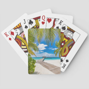 Jeu De Cartes Plages tropicales   Jetty en bois des Maldives
