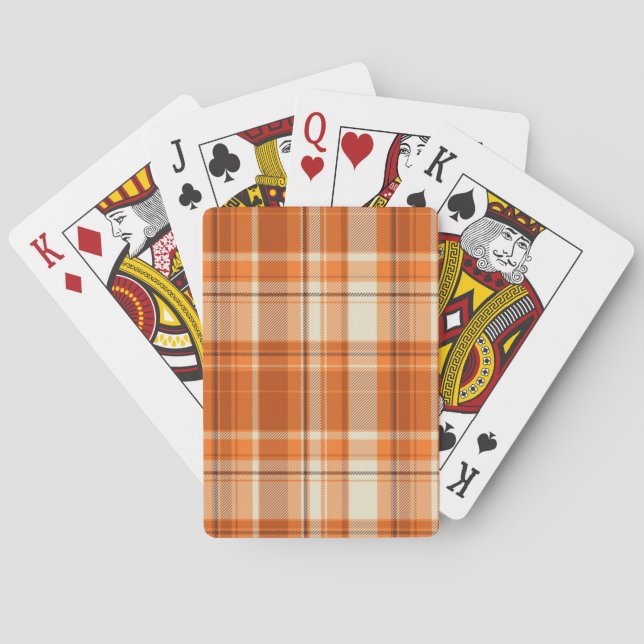 Jeu De Cartes Plaid orange (dos)