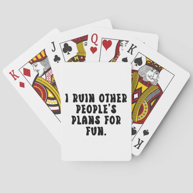 Jeu De Cartes Plan de ruine Drôle Dire (dos)