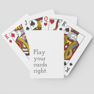 Jeu De Cartes Planche de cartes minimaliste, Jouez vos cartes à 