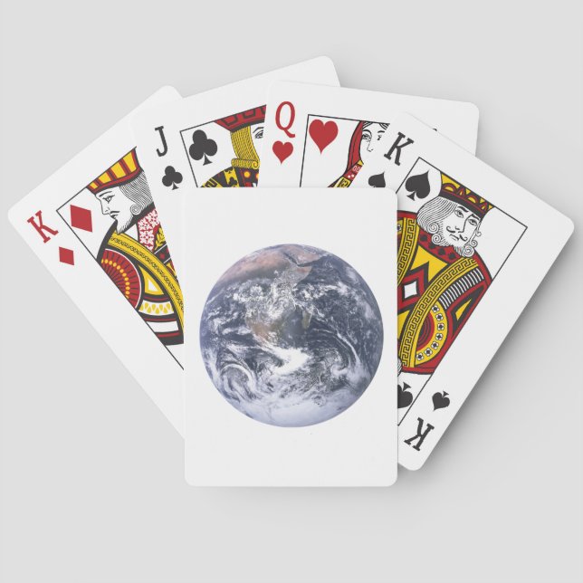Jeu De Cartes Planète Terre du Jour des terres spatial (dos)