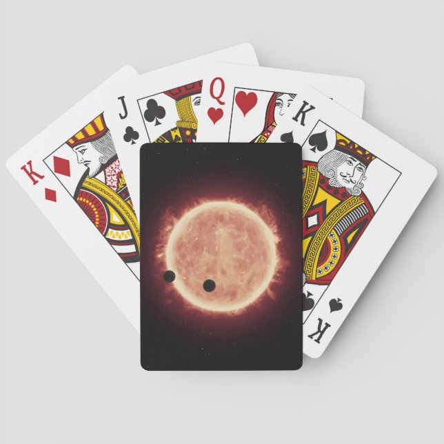 Jeu De Cartes Planètes Transitant Red Nwarf Star Dans Trappist-1 (dos)