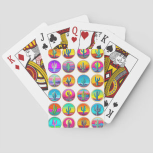 Jeu De Cartes Plantes succulentes de pop art de cactus jardin ja
