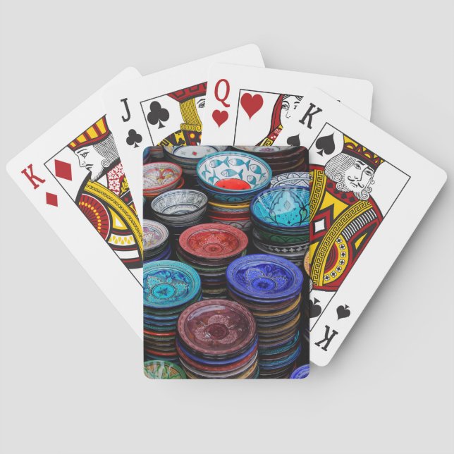 Jeu De Cartes Plaques marocaines au marché (dos)