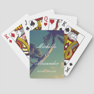 Jeu De Cartes Plate-forme faite sur commande de photo de mariage