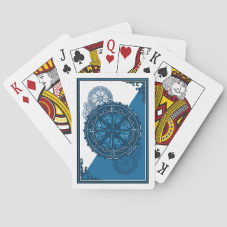 Jeu De Cartes Plateau de carte à engrenages bleus personnalisés