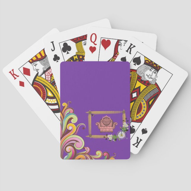 Jeu De Cartes Plateau de cartes de jeu floral (dos)