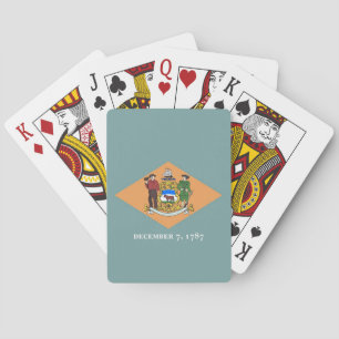 Jeu De Cartes Plateau Jouer des cartes avec Drapeau du Delaware
