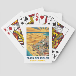 Jeu De Cartes Playa del Ingles Maspalomas Grande Canarie Vintage