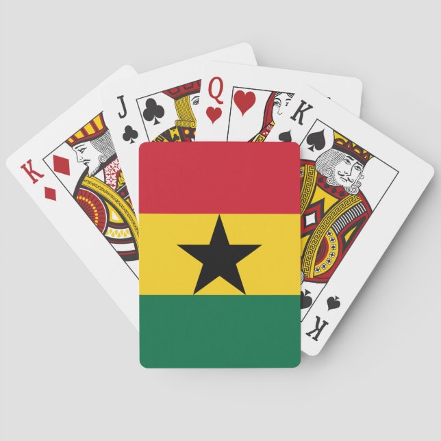 Jeu De Cartes Playing Cards with flag of Ghana (dos)