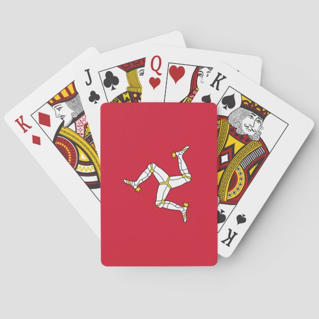 Jeu De Cartes Playing Cards with flag of Isle of Man (dos)