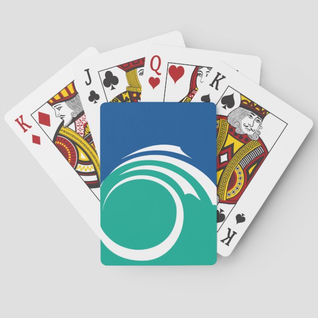 Jeu De Cartes Playing Cards with flag of Ottawa (dos)