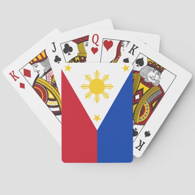 Jeu De Cartes Playing Cards with flag of Philippines (dos)