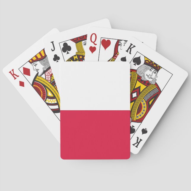 Jeu De Cartes Playing Cards with flag of Poland (dos)