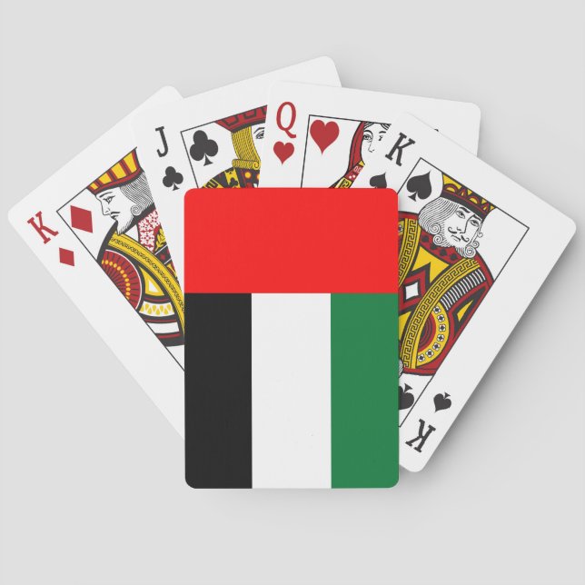 Jeu De Cartes Playing Cards with flag of UAE (dos)