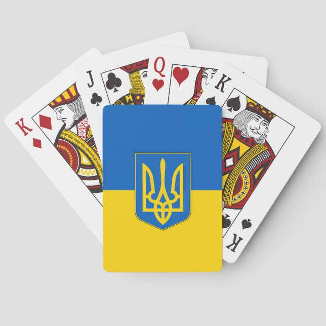 Jeu De Cartes Playing Cards with flag of Ukraine Trident (dos)