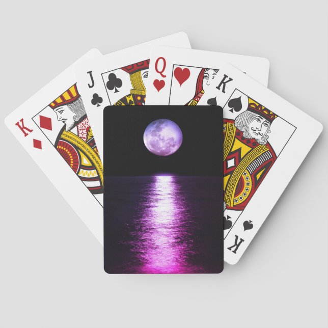 Jeu De Cartes Pleine lune reflet violet (dos)