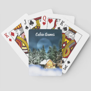 Jeu De Cartes Pleine lune Rustic Log Cabine