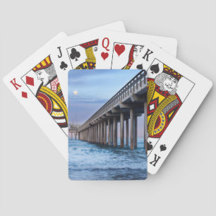 Jeu De Cartes Pleine lune sur la jetée, Californie