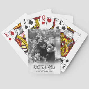 Jeu De Cartes Pleine photo et famille noire des textes   de